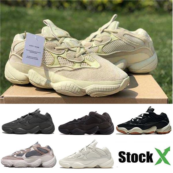 

kanye west trainers running 500 v2 shoes 2020 super moon yellow blush luxury designer for mens women sneakers 36-45, White;red