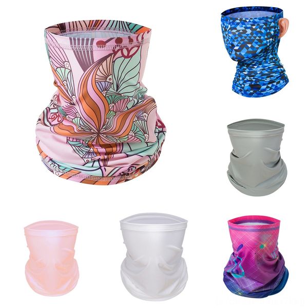 

qk5ec fashion print face scarf mask active insect-proof outdoor scarves hiking camping neck for sports fishing masks scarfs men women, Black