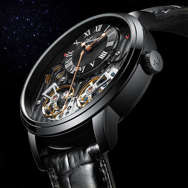 

special forces men watch automatic machinery waterproof watch, Slivery;brown