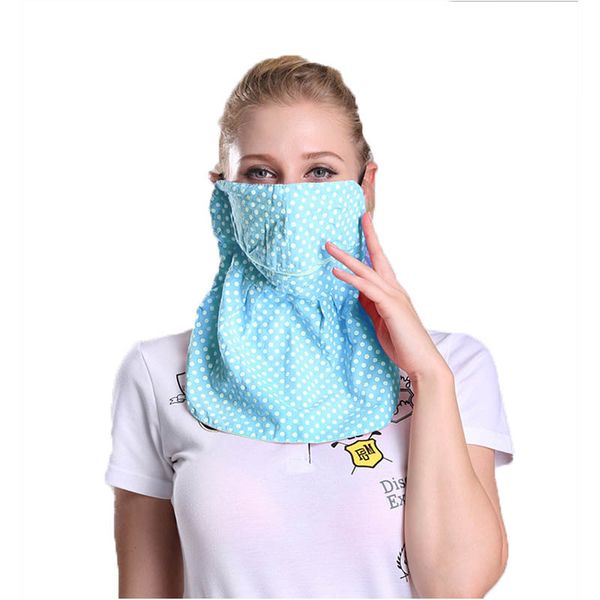 

women girl breathable sunscreen anti-uv face mouth mask neck protection wear outdoor golf cycling fishing equipment, Black