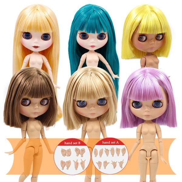 

1/6 icy doll dbs blyth joint body white and tan skin bjd matte or glossy face