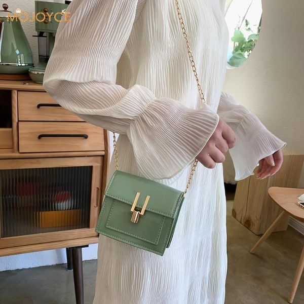 

fashion women handbag pu leather shoulder purse for female solid chain square fashion totes messenger shoulder handbags