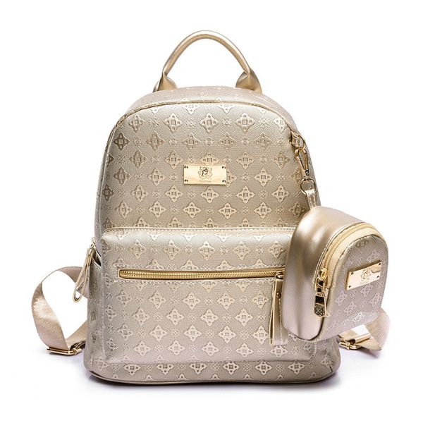 

summer new luxury women backpack with purse bag female pu leather embossing school bag for teenagers travel