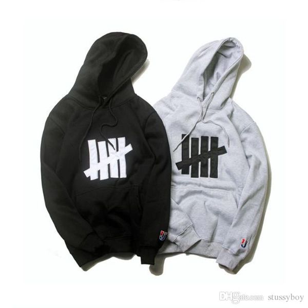 

undefeated mens hoodie jacket designer print sweashirt hoodie hip hop men women pullover long sleeve gray black
