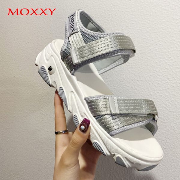 

platform shoes women wedges sandals black green gray ladies shoes sport sandals 2020 hook loop casual sandal women