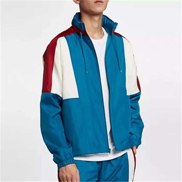 

2019 designer mens jacket brand fashion windbreaker long sleeve mens hooded jackets zipper coat mens sweatshirt sportwear m-3xl b100376k, Black;brown