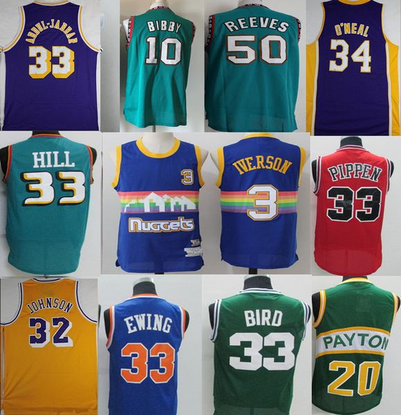 

Retro ba ketball jer ey larry penny haquille o 039 neal john on hardaway bird tockton ja on allen cottie iver on pippen william oneal