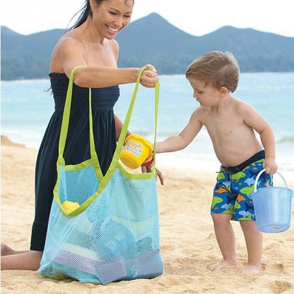 

lightweight mesh bag big capability women messerger bags toy tool storage collection pouch tote mom kids baby beach bag #913