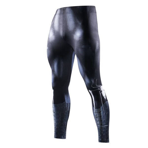 

new marvel men skinny compression pants 3d black spiderman leggings sweatpants 3d fitness exercise bodybuilding elastic trousers