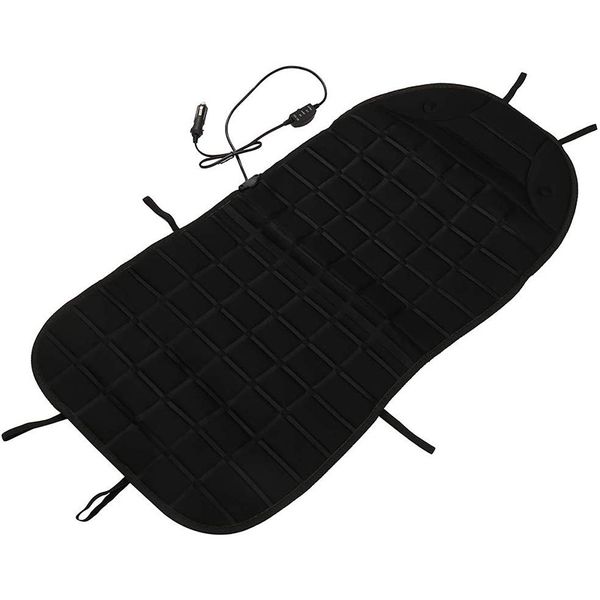 

car heated seat cover cushion warmer - 12v heating warmer pad cover perfect for cold weather and winter driving, 2pcs