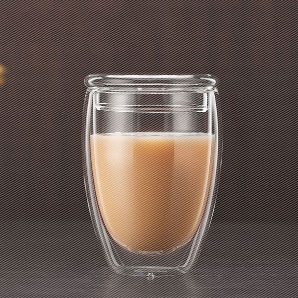 

2020 double walled glass double-deck glass mugs with lid bodum bearable wine beer glass egg shaped coffee tea cup