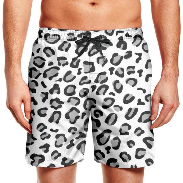 2020 Mens Swimming Trunks Blue Leopard Print Running Beach Board Shorts Best Gold Skin Leopard