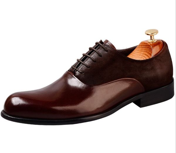 

designer mens dress shoes flat genuine leather oxford shoes business mens walking wedding party size 38-46, Black