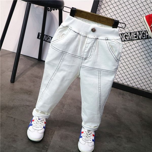 

2019 spring autumn children pants kids fashion designaer jeans boys girls denim pants casual hole jeans feet 2-7y (a12063, Blue