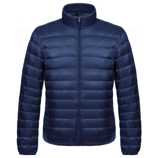 

2019 new autumn winter lightweight down jacket men 90 white duck down coat mens stand collar ultralight jacket male parka, Black