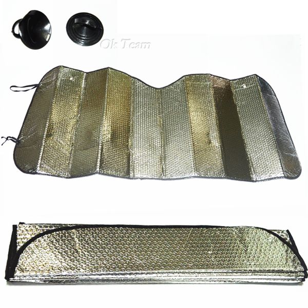 

universal reflective foldable car windscreen sunshade sun shade aluminum foil silver solar protection car window film sunscreen
