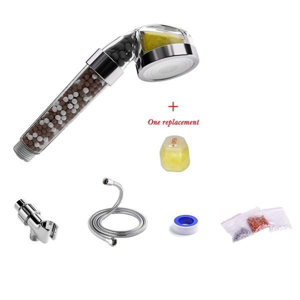 

health saving water vitamin c hand held shower head filter water pressure faucet set