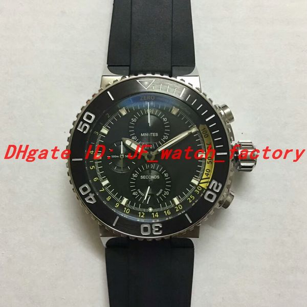 

selling diving series men's watch 01 774 7708 4154-set sports rubber band quartz multi-function chronograph wristwatch, Slivery;brown