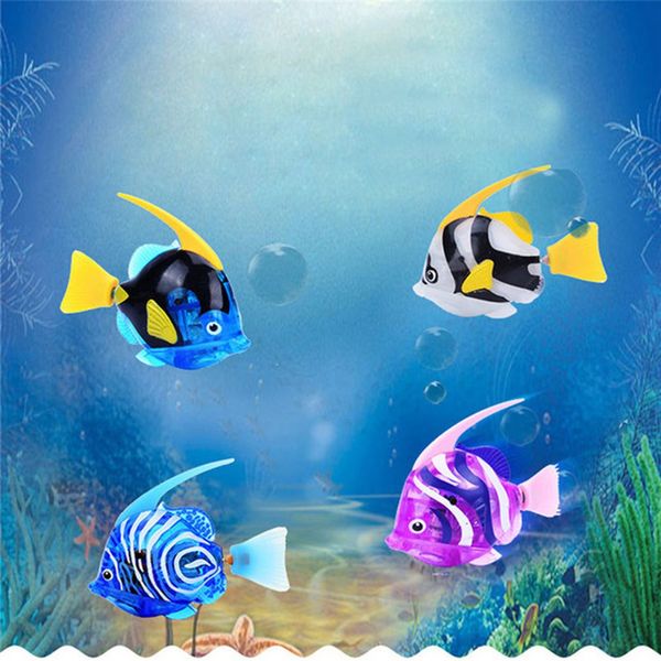

funny swim electronic fish activated battery powered bath toy fish robotic pet for fishing tank decorating pets fishes