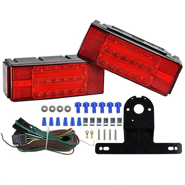 

submersible rectangular trailer light kit low profile led trailer light stail turn signal running lights for truck marine rv