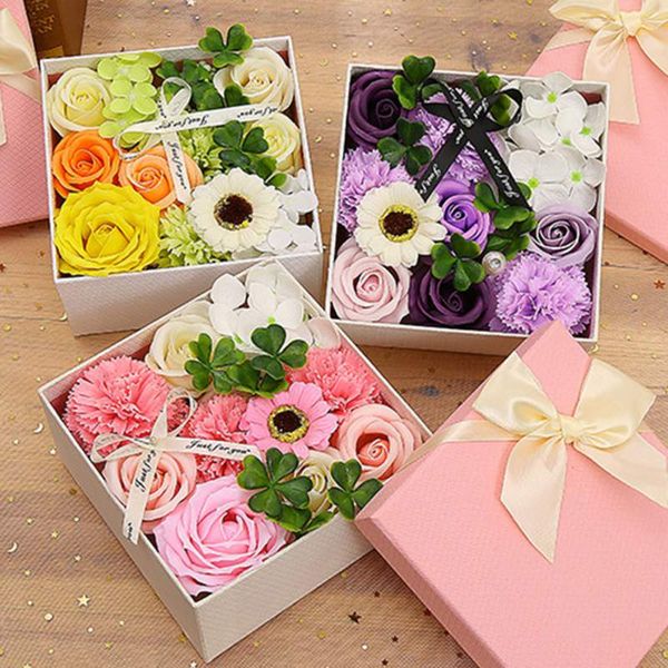 

2019 soft simulation petals soap flower home decoration holiday gift for mother's day rose carnation hydrangea decoration flower