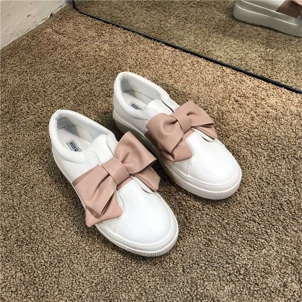 

2020 spring new bow thick platform casual flat heel women's lazy wedge shoes with one pedal color matching sponge cake shoes, Black