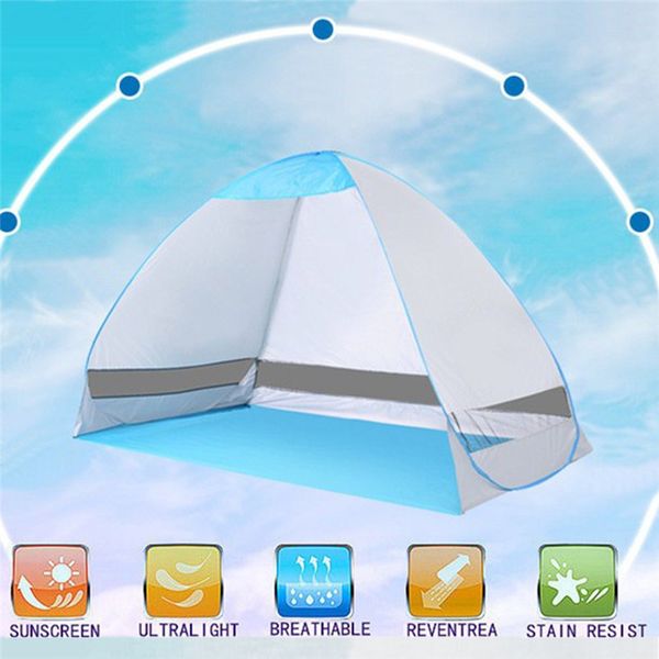 

tents and shelters automatic speed open beach tent fishing camping double anti uv awning outdoor sunshelter