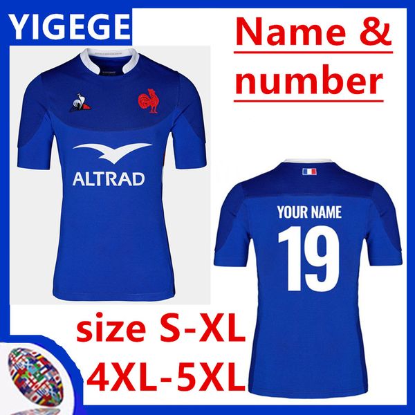 

france 2019/20 home rugby jersey shirt home blue rugby japan jerseys home white red national team japanese rugby size s-5xl (can print, Black