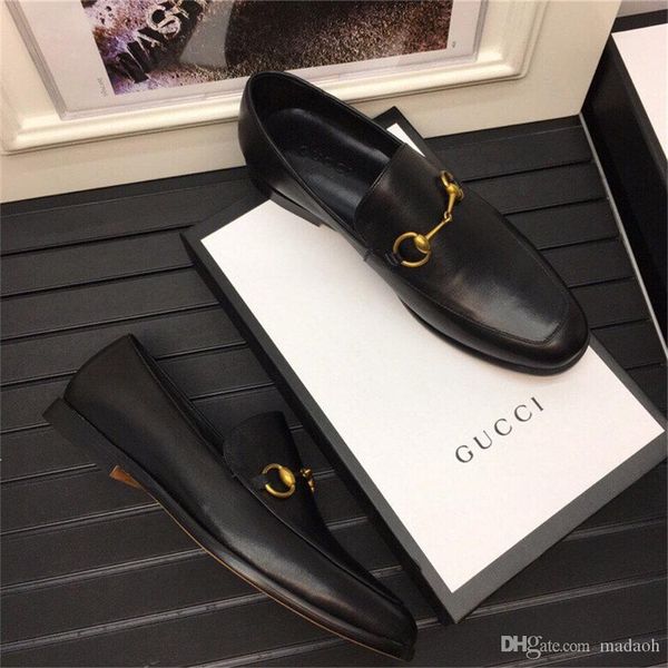 

20wn 2020 new business dress dress shoes men man shoes zapatos de hombre men casual natural leather loafers yetc8, Black