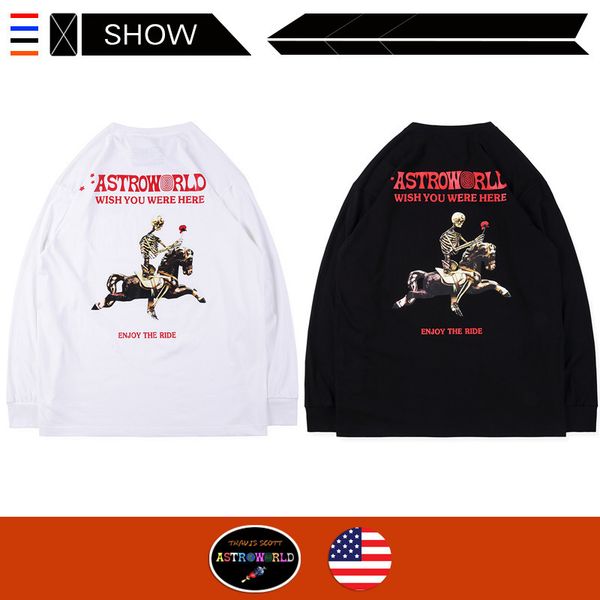 

brand travis scott astroworld season pass rap tour long sleeve t shirt, White;black