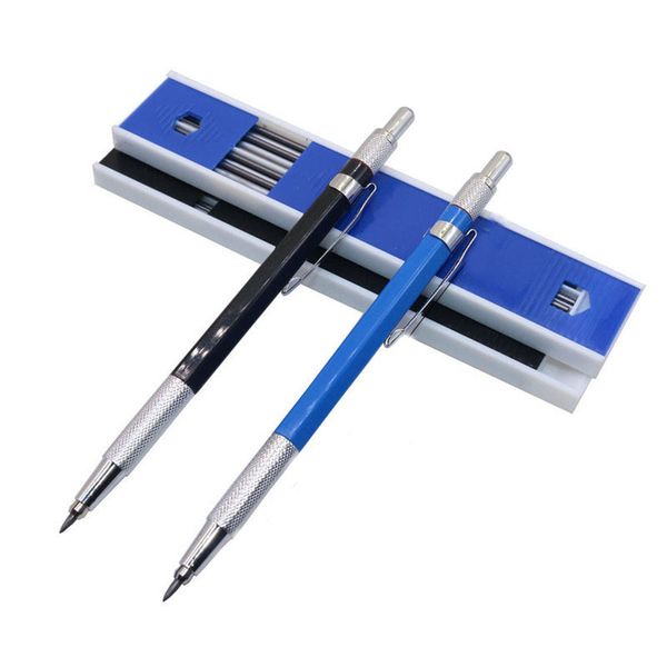 

student sketching automatic pencil 2.0mm 2b drawing writing activity pencil with 2 color refill office school stationery, Blue;orange