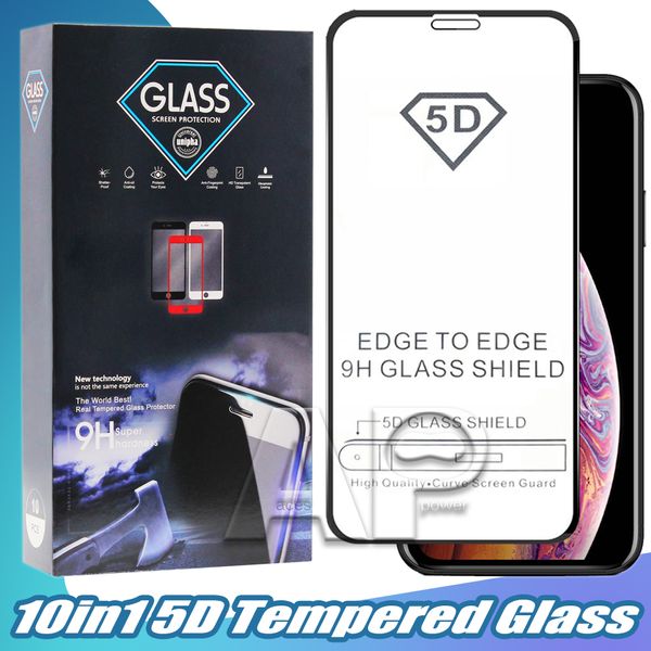 

Полное покрытие закаленное стекло для Iphone XR XS MAX X 8 Plus Samsung M10 M20 M30 J3 2018 J7 Prime Full Glue