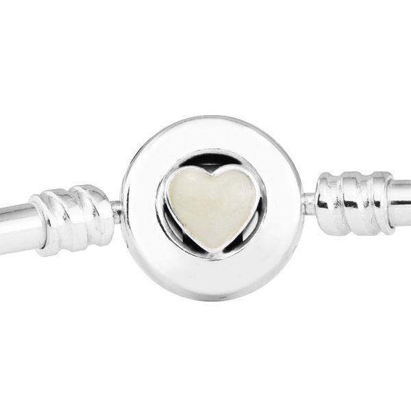 

loving heart silver enamel bangles for jewelry making sterling silver jewelry for woman diy beads fashion bracelets, Black
