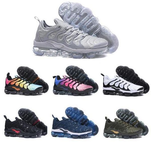 

2019 tn plus men women designer shoes air grape triple black white sunset wolf grey olive metallic silver casual running sneakers