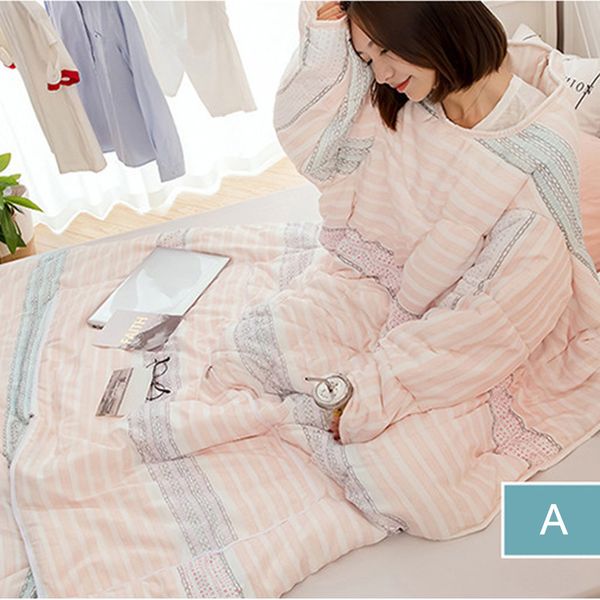

1 pcs winter lazy quilt with sleeves warm thickened multifunction home bedding j2y