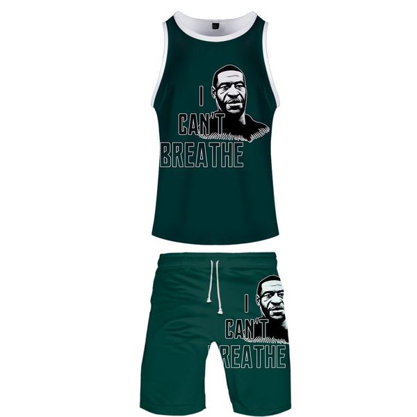 

новый стиль я не могу дышать, я не могу дышать вокруг 3d color printed vest пляж брюки костюм, Gray