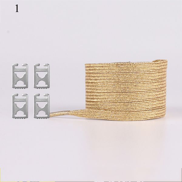 

solid buckle shoe laces gold silver pearlescent colorful elastic shoelaces convenience casual sport lazy shoelaces sale, White;pink
