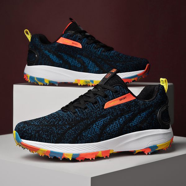 

spikeless golf shoes man breathable mesh summer golf sneakers training sport walking shoes turf course wide boots for men