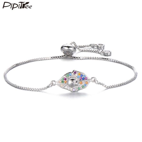 

pipitree trendy cz zircon leaf with insect on it adjustable chain charm bracelet bangle for women girls daily jewelry, Golden;silver