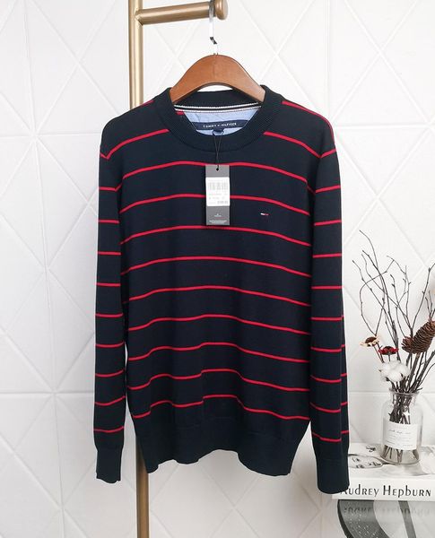 

19fw luxurious us brand design tj hoodie long sleeve crewneck sweater sweatshirt fashion stripe smll logo pullover hoodie outdoor sweatshirt, Gray;blue