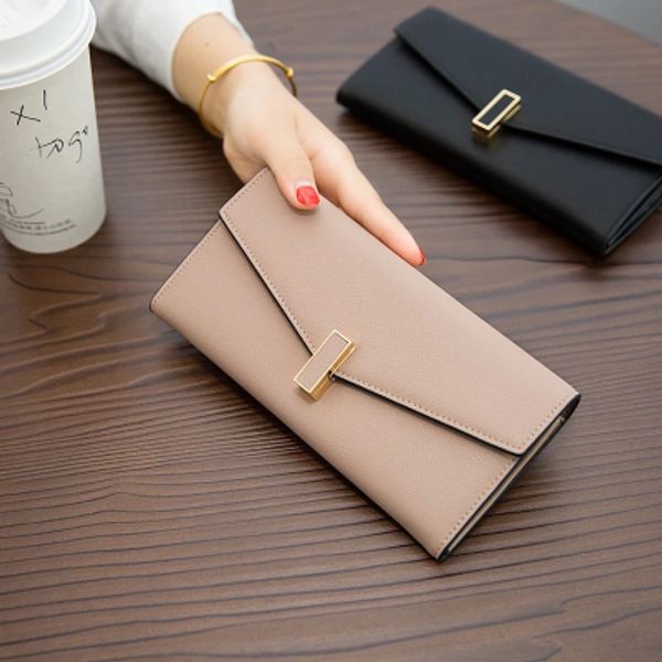 

Women wallet leather cute long pur e zip wallet coin women money bag lady pur e female card holder clutch wallet