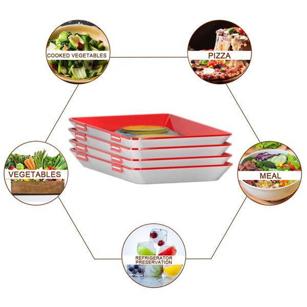 

2019 home decoration accessories creative food preservation tray healthy tray storage container set kitchen tools