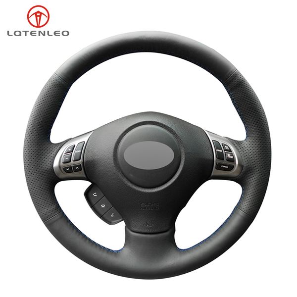 

black artificial leather sew car steering wheel cover for forester 2008-2012 impreza 2008-2011 legacy 2008-2010 exiga 2