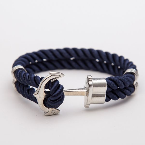 

bohemian ручной weave navy кожаный браслет веревочки banfles персонализированного серебро anchor аксессуары friendship себе украшения для же, Golden;silver
