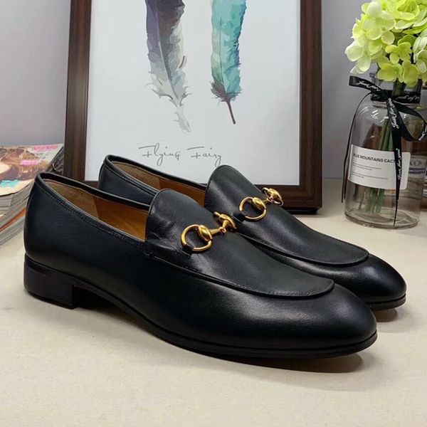 

2020 men's fashion casual shoes classic leather ladies shoes luxury designer original dress shoes, Black