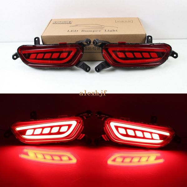 

july king car led light guide brake llights + night driving lights drl case for mazda cx-3 2016-2020, led rear bumper taillights