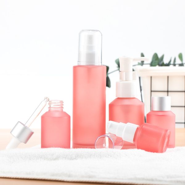 

storage bottles & jars 15ml-100ml pink glass empty perfume spray bottle fine mist atomizer refillable vial essential oil cosmetic travel