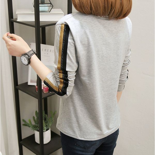 

women clothes womens tshirt plus size t shirt women loose 2019 new fashion long sleeve t shirt women cotton tee femme, White