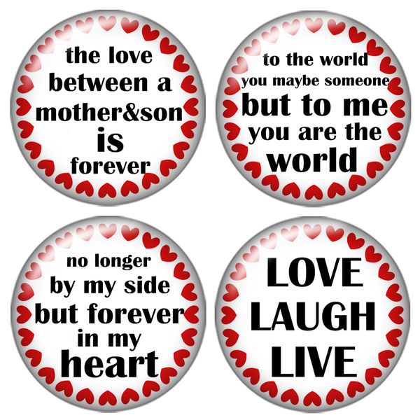 

love laugh live mom words 20pcs 16mm20mm25mm round p glass cabochon demo flat back making findings, Crystal