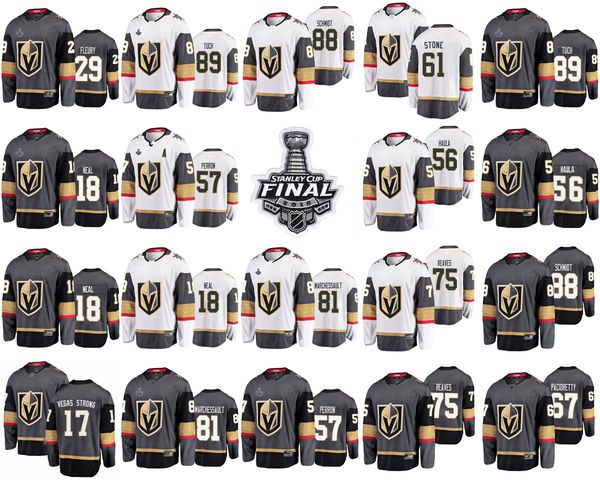 

2018 stanley cup final vegas golden knights jerseys 56 erik haula jersey 88 nate schmidt 81 jonathan marchessault hockey jerseys stitched, Black;red
